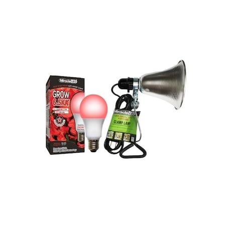 Miracle Led 6.5KK Clamp-On LED Grow Light Kit, 12W Red Spectrum Daylight White Replacing 150W 802832